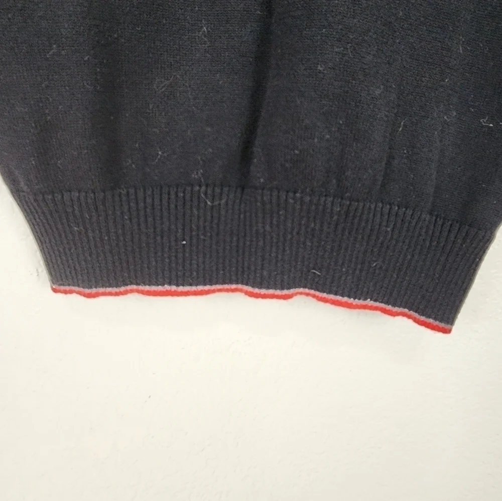 Justice Argyle Black Red White Girls Cardigan Sweater Size 14